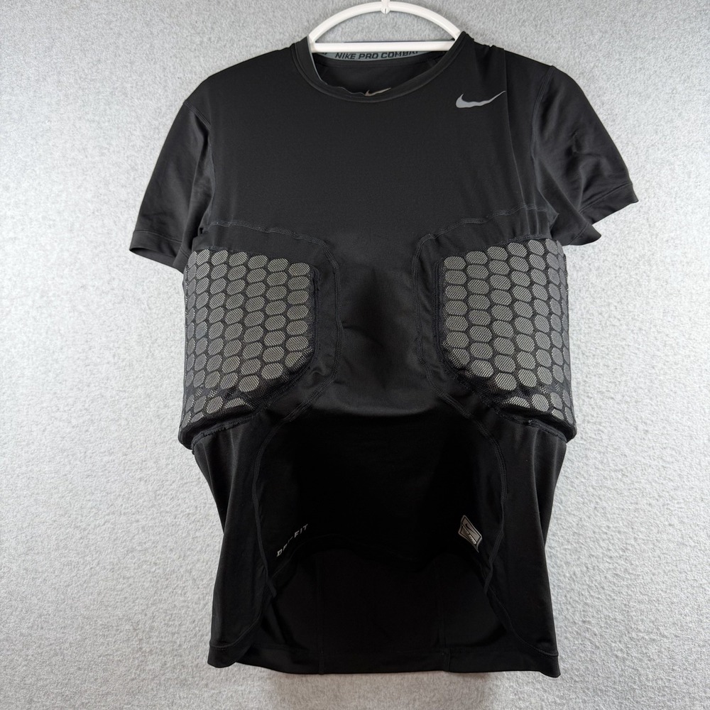 Nike Pro Combat Hyperstrong Padded Compression Shirt Rib Protector Football L